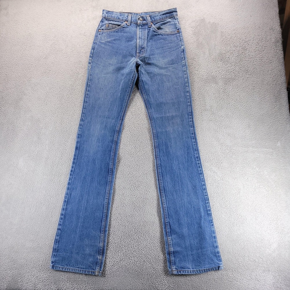 VTG Levis 517 Jeans Mens 30x38 Blue Bootcut Orange Tab Talon Zip Made In USA 80s